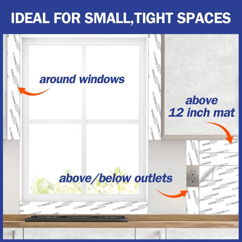 MusselBound Mussel Bound MusselBound Adhesive Tile Mat Mini Roll - 3"""" x 15', Easy Installation for Small Spaces - Image 4
